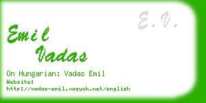 emil vadas business card